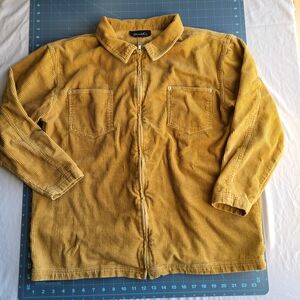 Men's Corduroy Jacket Shacket Rugged Denim & Co Rustic Western Farm Vintage